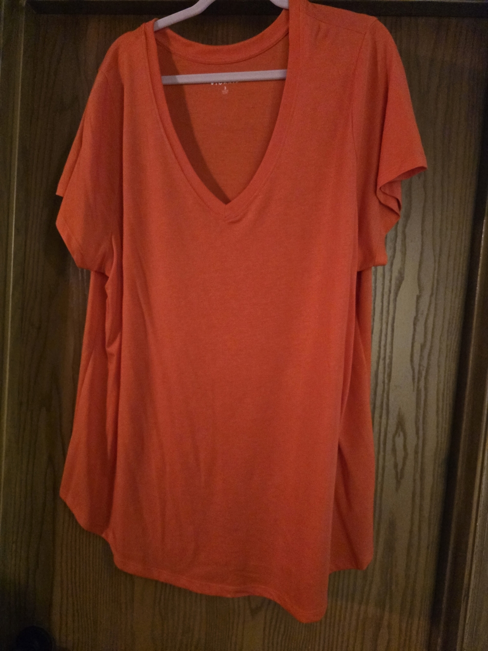 torrid Orange V-Neck Short Sleeve Top